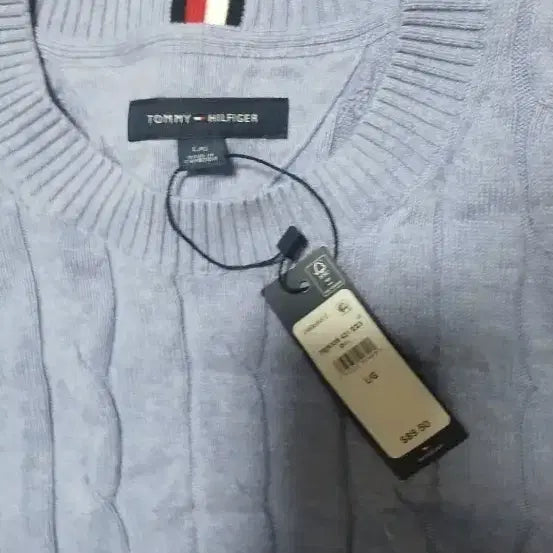 [BUNJANG] Tommy Hilfiger Cable Knit Sweater Light Blue L / 새상품.타미힐피거 케이블 니트 라이트 블루/ L