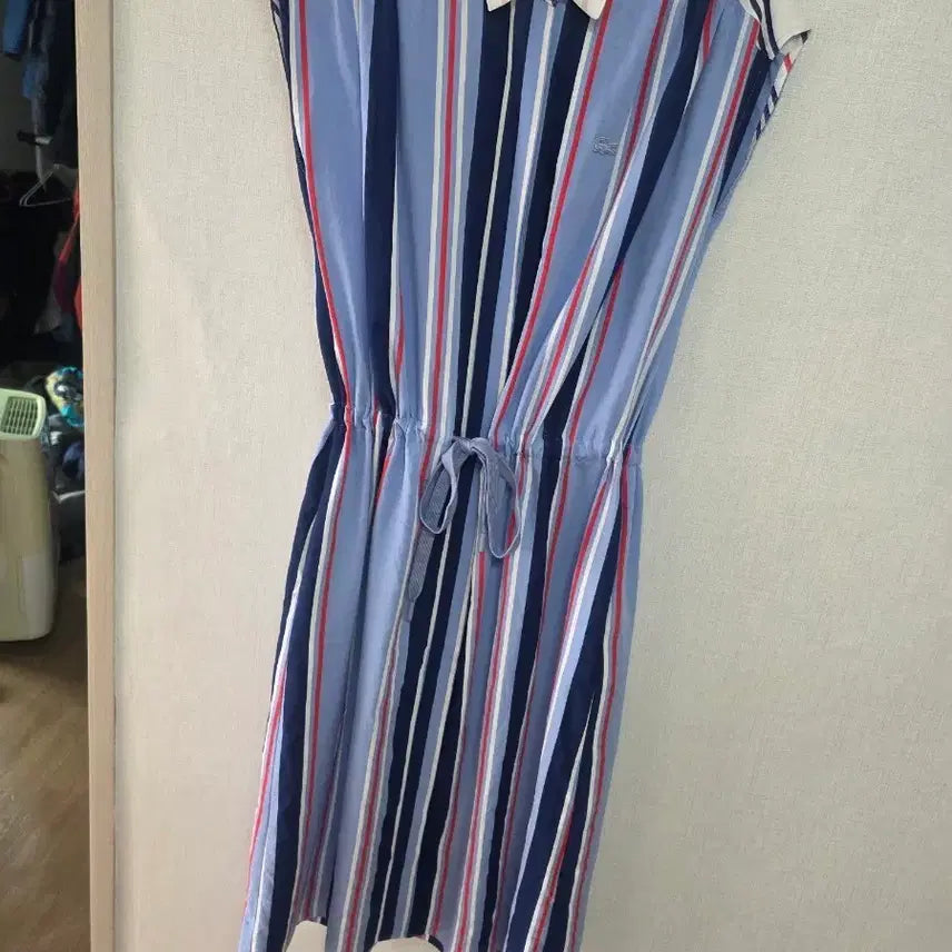 [BUNJANG] Lacoste Striped Long Dress / 라코스테 스트라이프 원피스