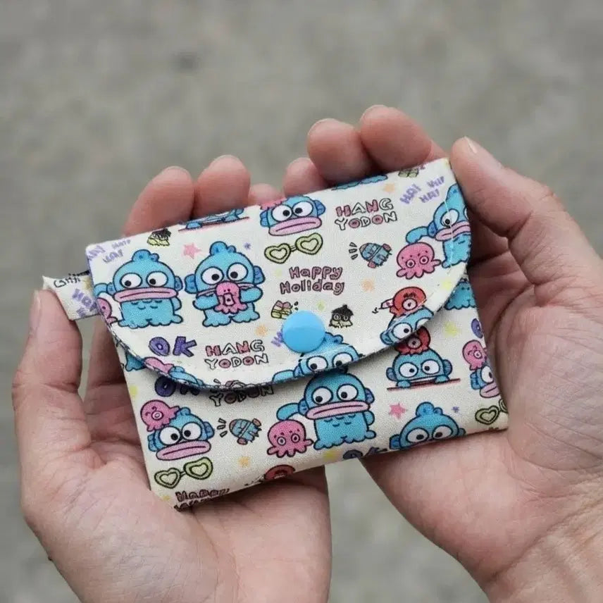 [BUNJANG] Hangyodon Snap Button Card Wallet / 한교동 똑딱이 카드지갑