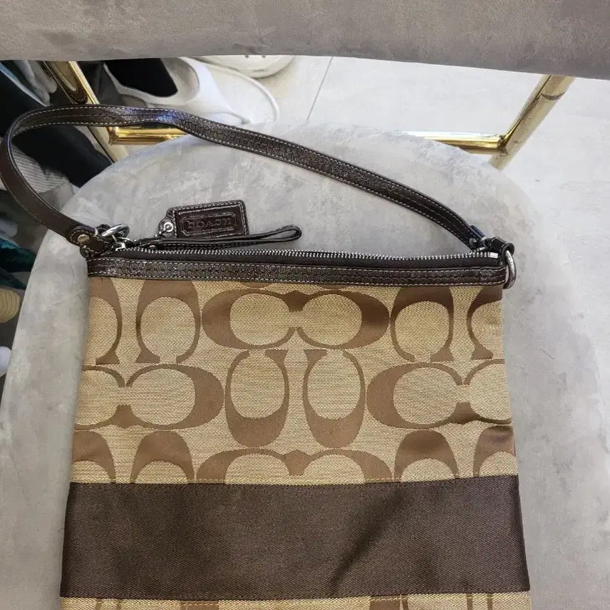 [BUNJANG] Coach Signature Shoulder Bag Brown / 코치 시그니처 숄더백 브라운