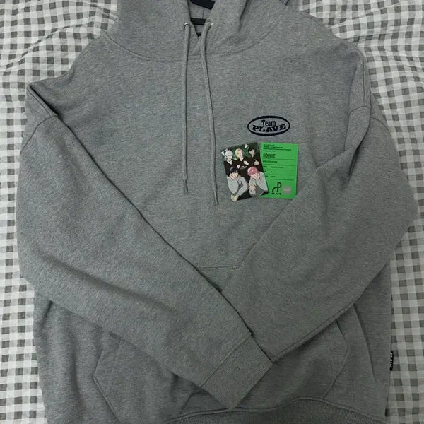 [BUNJANG] Team PLAVE Heather Grey Hoodie M with Big Hologram Photocard / 팀 플레이브 후드티 그레이 M + 빅포카 TEAM PLAVE HOODIE HEATHER GREY