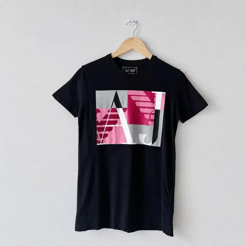 [BUNJANG] Armani Jeans Women's Logo Short Sleeve T-Shirt Size L (55) / (정품) 아르마니 진스(AJ) 여성 로고 반팔 L 55 사이즈