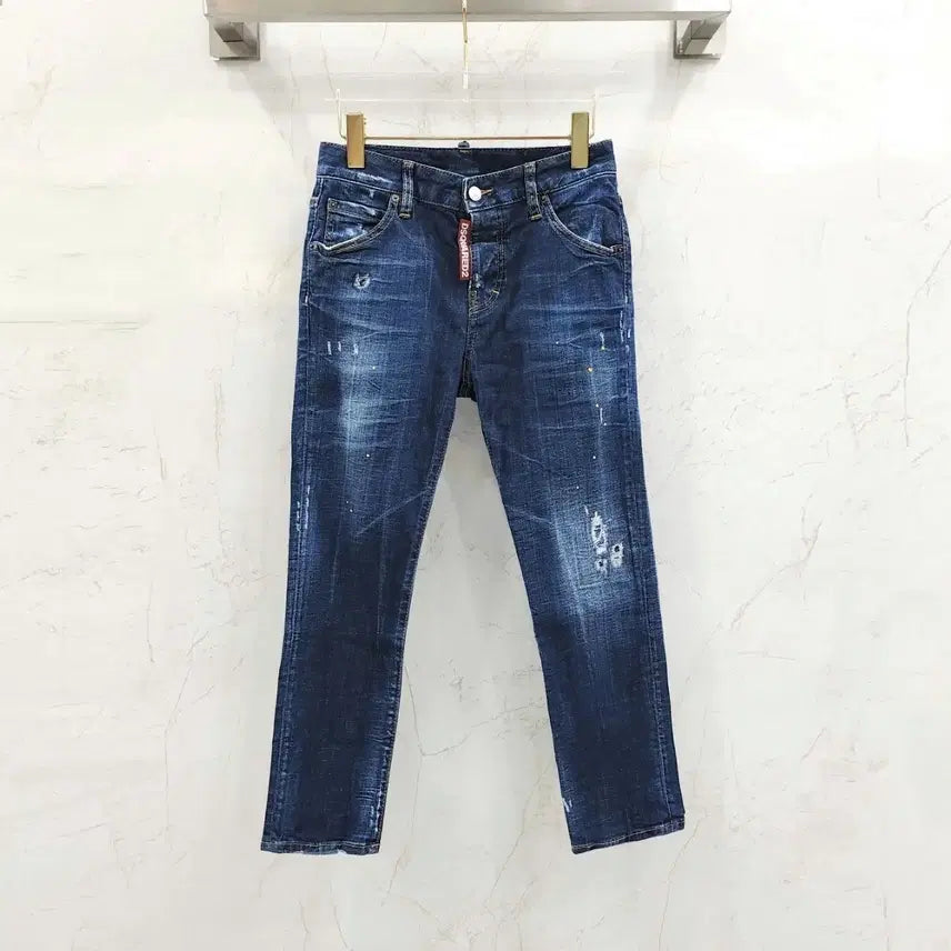[BUNJANG] Dsquared2 Cool Girl Painted Logo Patch Crop Jeans (Size 34) / 34 / 디스퀘어드2 쿨걸 페인티드 로고 패치 크롭진