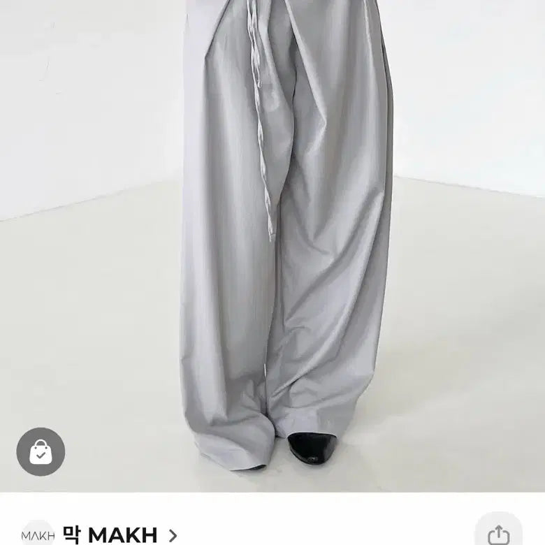 [BUNJANG] MAKH Over String Wrap Slacks / 막 MAKH 오버 스트링 랩 슬랙스