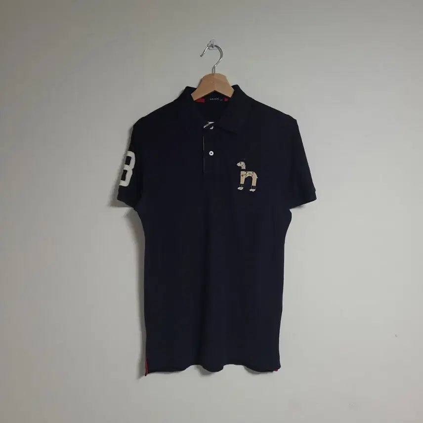 [BUNJANG] HAZZYS Men's Dark Navy Short Sleeve Polo Shirt / (100) HAZZYS 헤지스 남성 반팔 카라 티셔츠 다크네이비