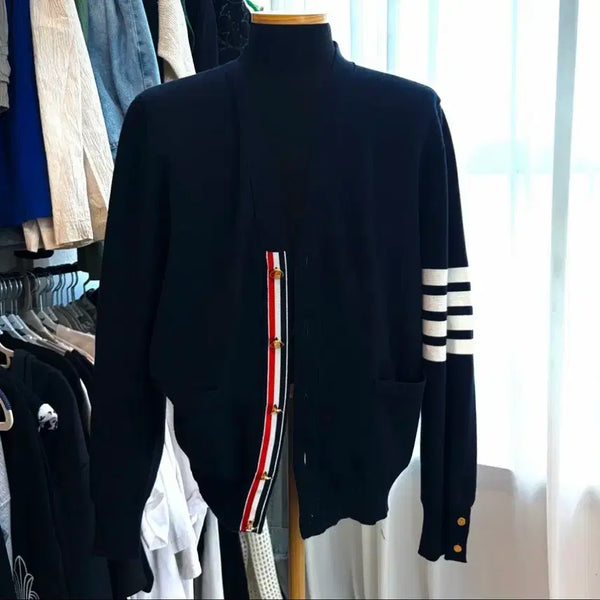 [BUNJANG] Thom Browne Milano Stitch Gold Button Cardigan / {새상품급/3}톰브라운 밀라노스티치 금장 가디건