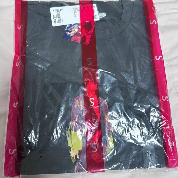 [BUNJANG] SPAO x Gintama Shinsuke Short Sleeve T-Shirt Charcoal S / [새상품] 스파오 x 은혼 숏슬리브 티셔츠 차콜 신스케 S 사이즈