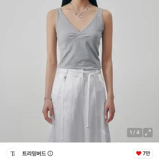 [BUNJANG] trimingbird Basic V-Neck Wrap Sleeveless / 트리밍버드 Basic V-Neck Wrap Sleeveless