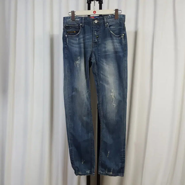 [BUNJANG] Diesel x Adidas Collaboration Washed Denim Jeans (30x32) / 디젤 X 아디다스 콜라보 남성 워싱 청바지 30X32 30 오일장