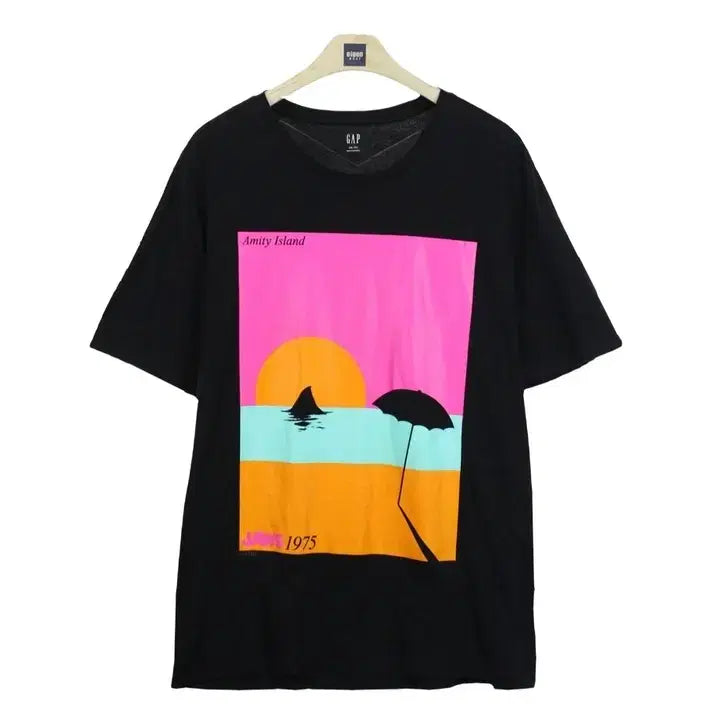 [BUNJANG] GAP Men's Round Neck Short Sleeve T-Shirt Size 110 Black / 22334 갭 GAP 라운드 반팔티 110 남자 캐주얼 티셔츠 브랜구제