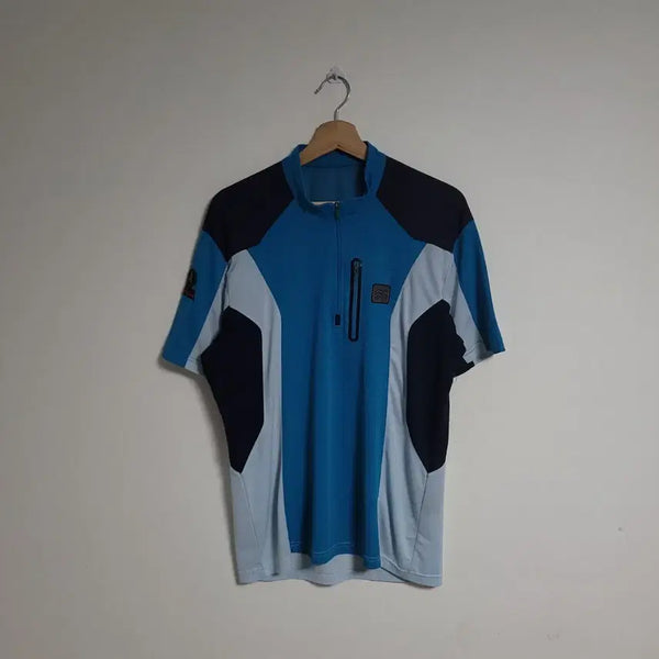 [BUNJANG] KOLON SPORT Men's Half Zip-Up T-Shirt / (100) 코오롱 스포츠 하프 집업 남성 반팔티셔츠 등산복 작업복
