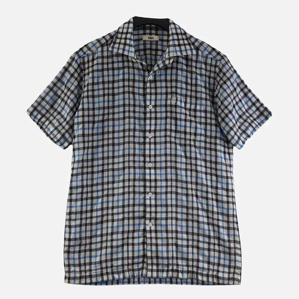 [BUNJANG] Daks Blue Men's Check Shirt XL / 닥스 블루 남자 체크 셔츠 XL N7568