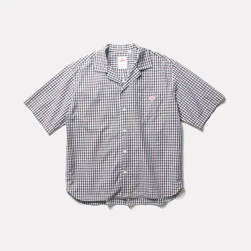 [BUNJANG] DANTON Check Half Sleeve Shirt Size 40 / 단톤 체크 하프셔츠_2804
