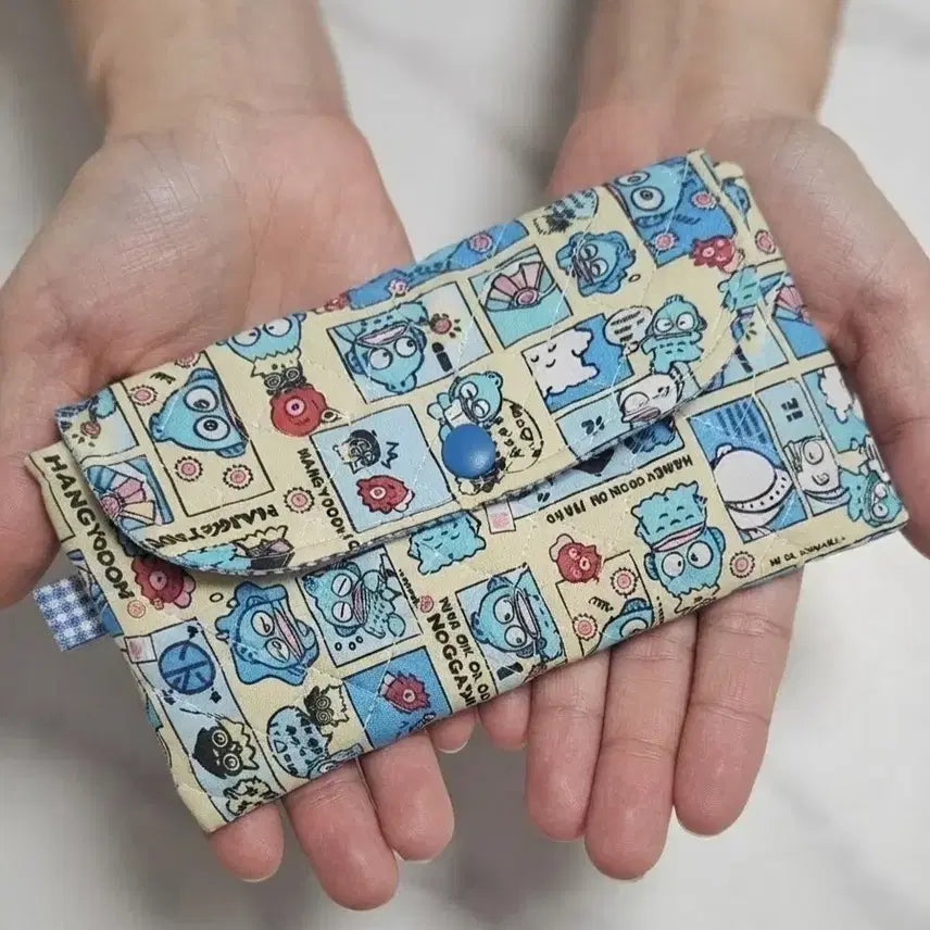 [BUNJANG] Hangyodong Character Multi-Purpose Pouch / 한교동누빔 안경 다용도파우치