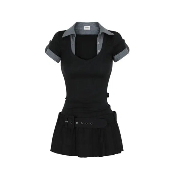 [BUNJANG] Bien From Study Waist Belt Dress Black / 비엔프롬 원피스 블랙