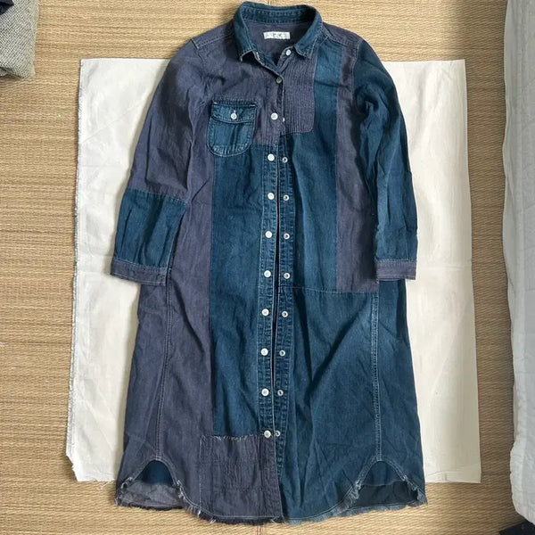 [BUNJANG] Denim Detail Dress / Denim detail dress