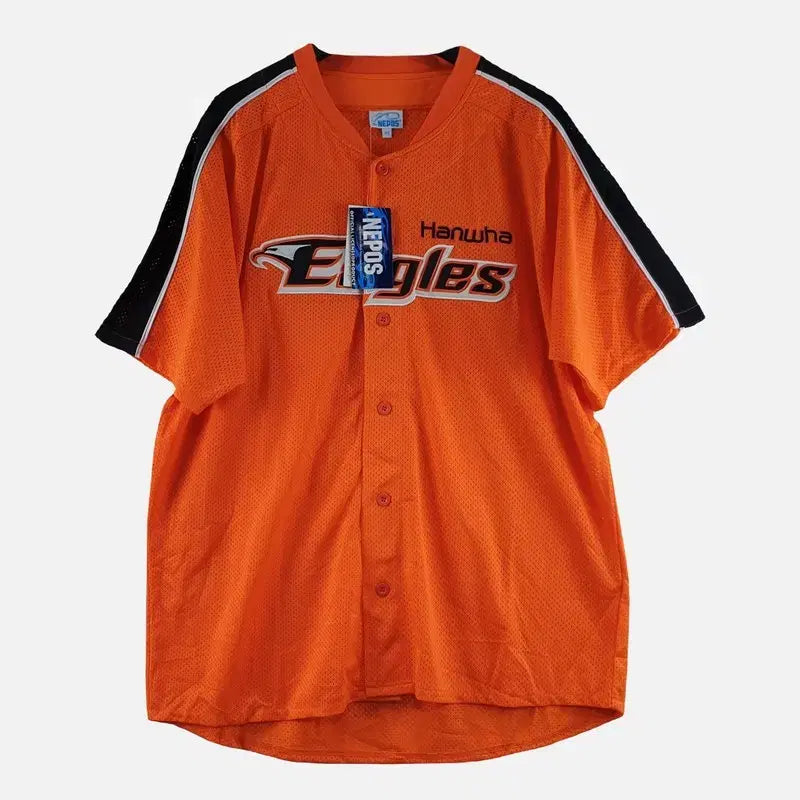 [BUNJANG] Hanwha Eagles Men's Baseball Shirt Orange Size 105 (New) / 오렌지 남자 한화 야구 셔츠 105 새상품 N7508
