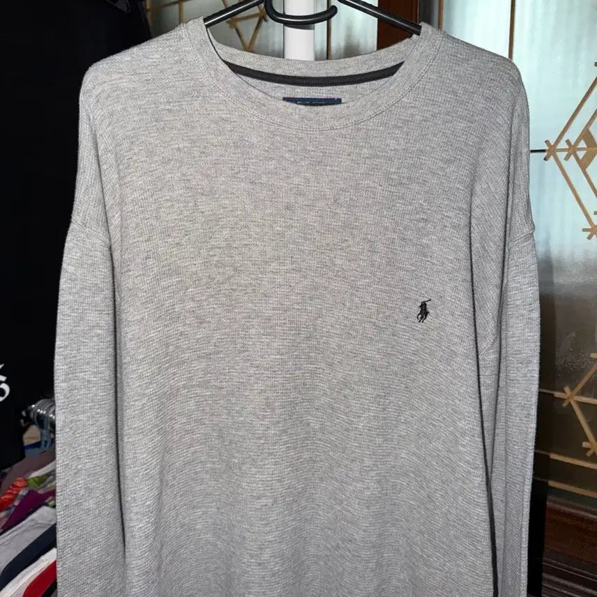 [BUNJANG] Polo Ralph Lauren Waffle Knit XL / 폴로 랄프로렌 와플 니트 그레이