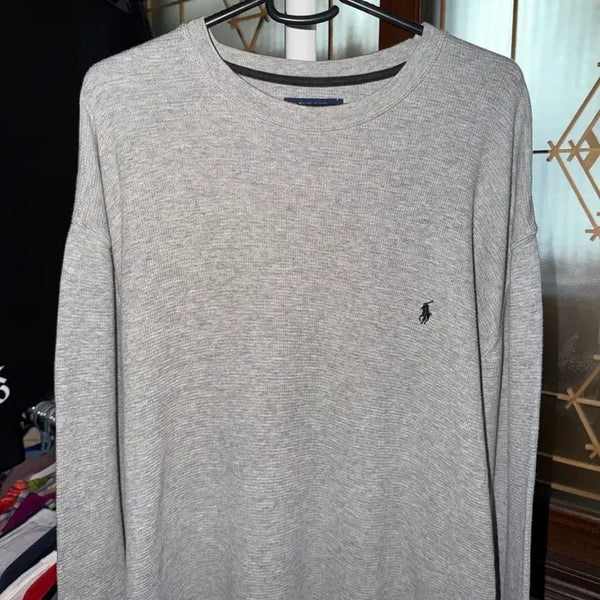 [BUNJANG] Polo Ralph Lauren Waffle Knit XL / 폴로 랄프로렌 와플 니트 그레이