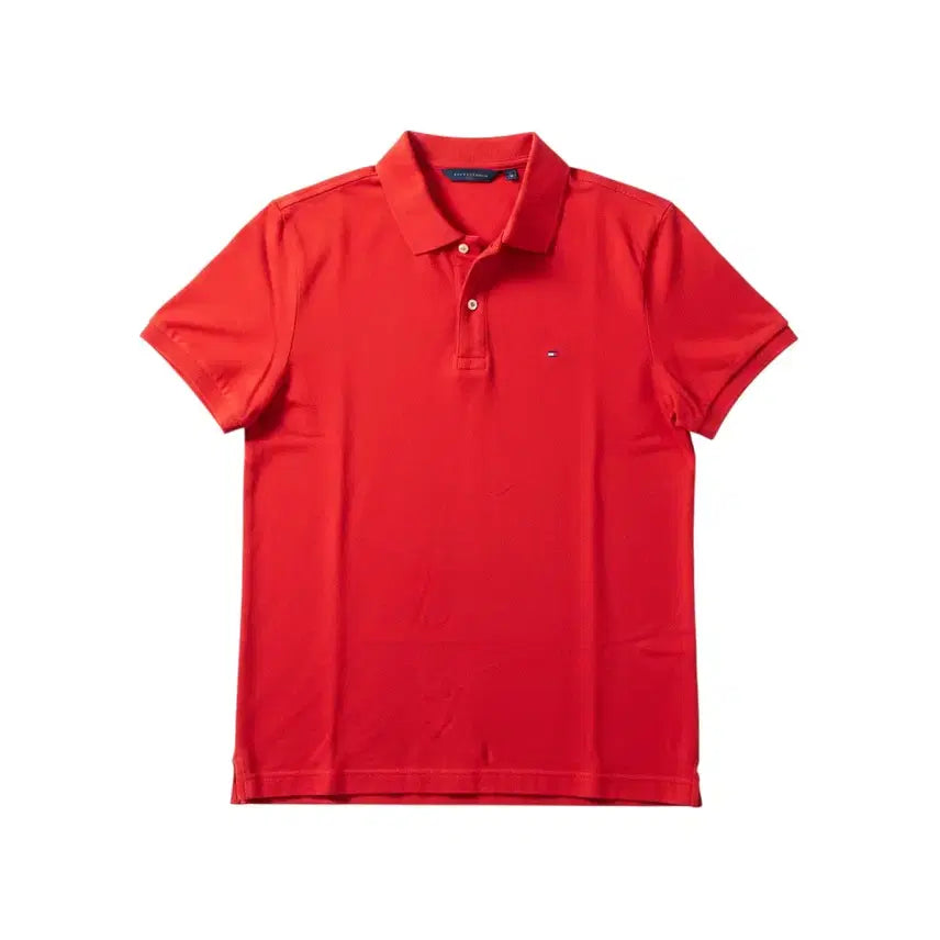 [BUNJANG] Tommy Hilfiger Men's Short Sleeve Pique T-Shirt / 남성L/ 타미힐피거 반팔 피케티셔츠RD