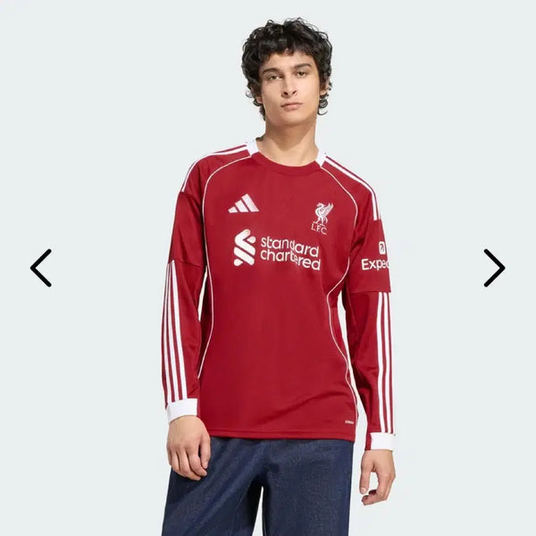 [BUNJANG] Liverpool FC 25/26 Long Sleeve Home Jersey (2XL) / [2xl] 리버풀 FC 25/26 롱 슬리브 홈 유니폼
