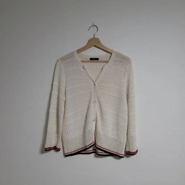 [BUNJANG] Hazzys Women's Crochet Cardigan Ivory / (90) HAZZYS 헤지스 여성 크로셰 가디건 아이보리