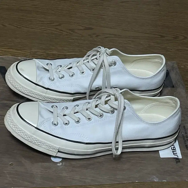 [BUNJANG] Converse Chuck 70 Pinstripe White Sneakers / 컨버스 척 70 화이트 295