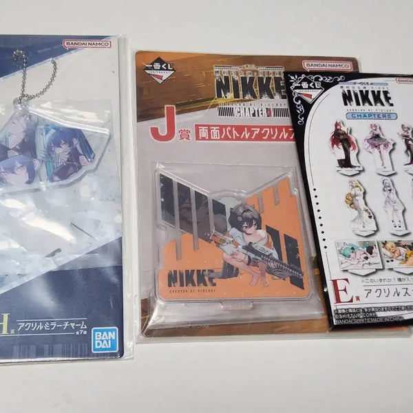 [BUNJANG] Nikke Ichiban Kuji A, H, J Prize Acrylic Keyring Bundle Set / 일괄3개)니케 E상,H상,J상 쿠지 제일복권 하위상 키링 아크릴