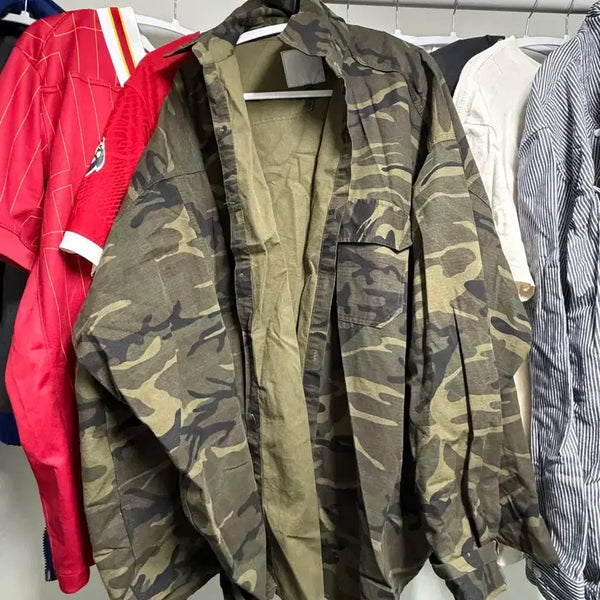 [BUNJANG] Undermycar Camouflage Oversized Shirt / 언더마이카 니옵 카모플라주 오버핏 셔츠