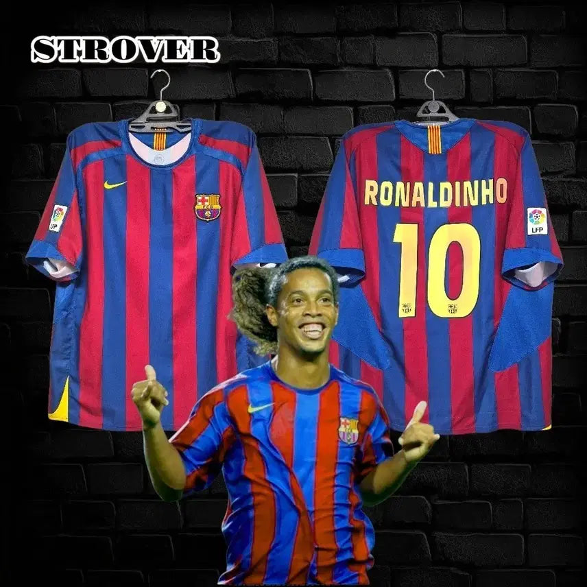 [BUNJANG] FC Barcelona 2005-2006 Ronaldinho Home Short Sleeve Jersey XL / 05/06 바르셀로나 호나우지뉴 XL
