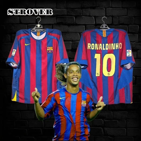 [BUNJANG] FC Barcelona 2005-2006 Ronaldinho Home Short Sleeve Jersey XL / 05/06 바르셀로나 호나우지뉴 XL
