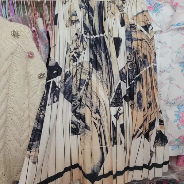 [BUNJANG] Imported Pleated Midi Skirt / 플리츠 스커트 수입