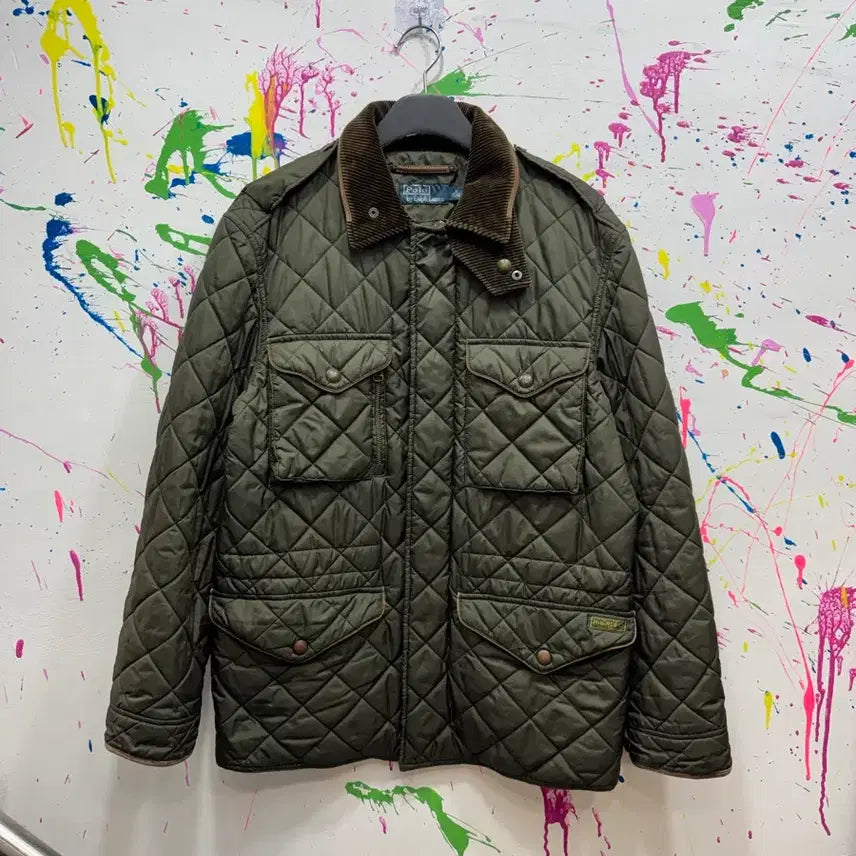 [BUNJANG] Polo Ralph Lauren Quilted Hunting Jacket Khaki M / 폴로 랄프로렌 퀄팅 헌팅 자켓 카키 M