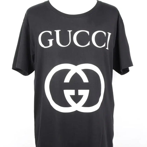 [BUNJANG] Gucci GG Logo Short Sleeve T-Shirt Black S / 구찌 GG 로고 반팔 티셔츠 블랙 S