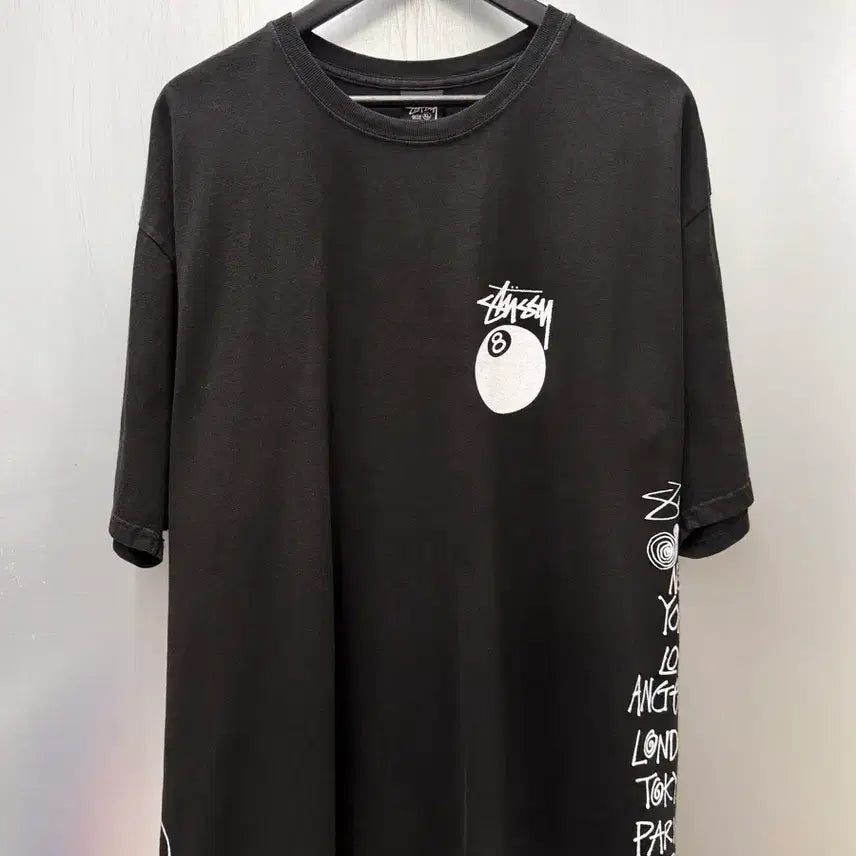 [BUNJANG] Stussy Black Multi-Logo Skull Graphic Short Sleeve T-Shirt XL / Stussy 스투시 블랙 멀티로고 스컬 그래픽 반소매 티셔츠