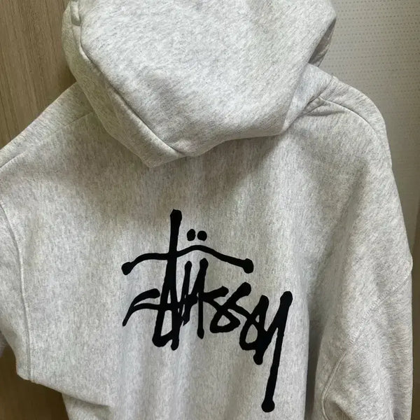[BUNJANG] Stussy Basic Hood Zip-Up Ash Heather L / 스투시 베이직 후드 집업 애쉬 헤더 L