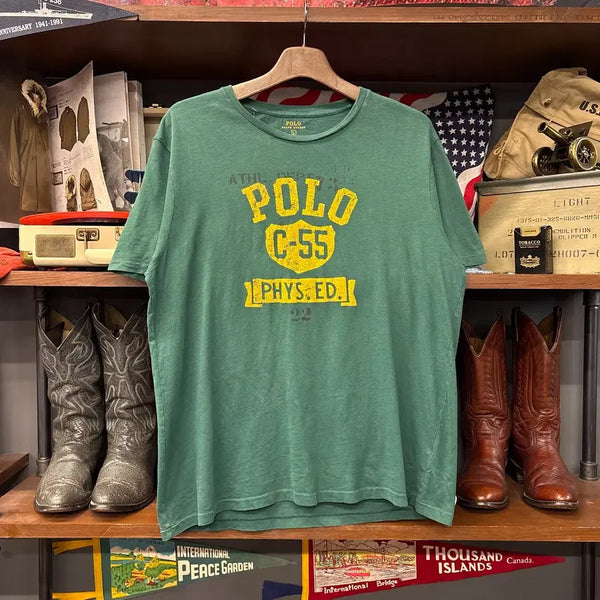 [BUNJANG] Polo Ralph Lauren Athletic Uniform Printing T-Shirt / 신형라벨 폴로 랄프로렌 애슬레틱 유니폼 프린팅 반팔 N2067