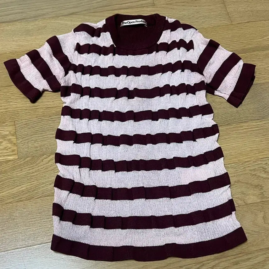 [BUNJANG] Open Product Striped Knit T-Shirt / 오픈프로덕트 여름 반팔니트