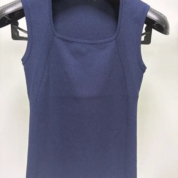 [BUNJANG] She's Miss Navy Rayon Nylon Knit Sleeveless Top / 여성