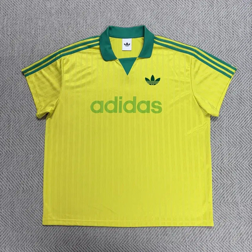 [BUNJANG] Adidas Goli T-shirt Short Sleeve Yellow/Green XL / (2XL)아디다스 골리탑 반팔티