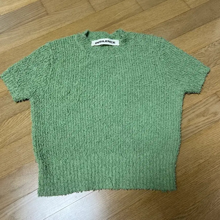 [BUNJANG] Insilence Boucle Short Sleeve Knit Green / 인사일런스 부클 반팔 니트 그린