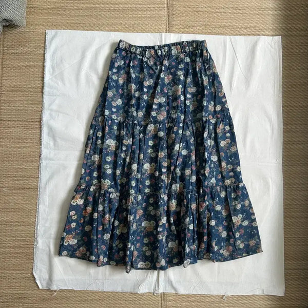 [BUNJANG] CLEF DE SOL Tiered Denim Skirt / CLEF DE SOL Tiered Denim Skirt