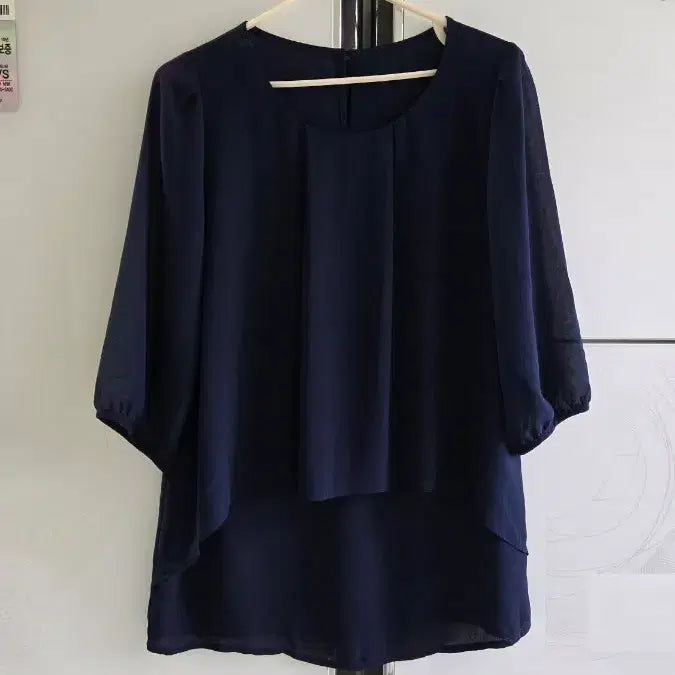 [BUNJANG] Navy Blouse (Size 55-66, Free Size) / 블라우스 55~66 FREE 네이비