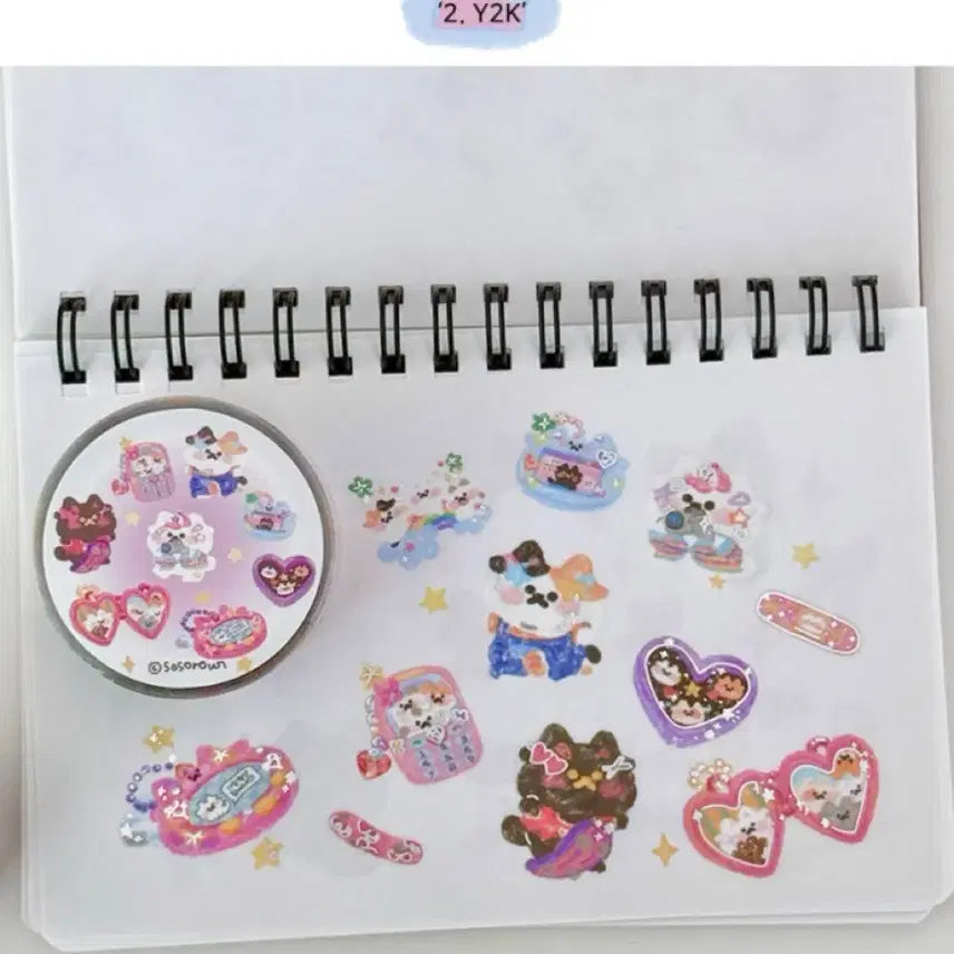 [BUNJANG] Sosoroun Y2K Kiss Cut Sticker Roll / 소소로운 Y2K 키스컷