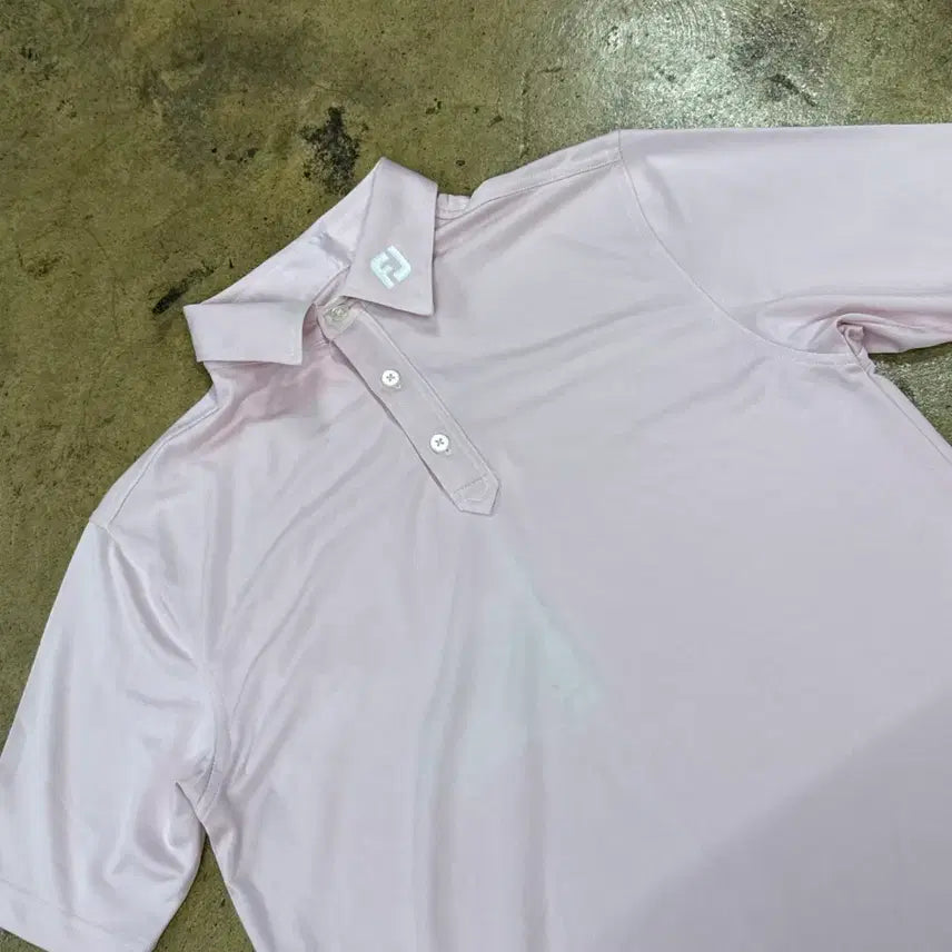 [BUNJANG] Footjoy Golfwear Pink Short Sleeve Polo T-Shirt / [정품/M] 풋조이 골프웨어 핑크 반팔 카라티