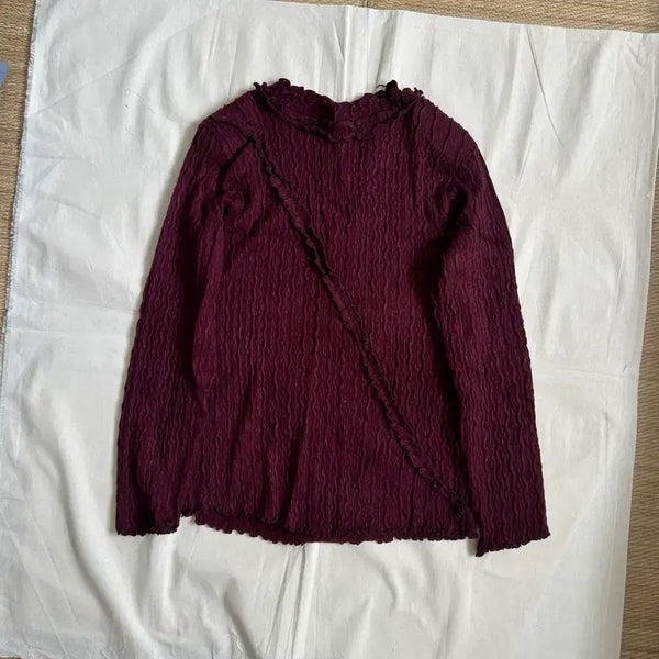 [BUNJANG] Vintage Burgundy Knit Sweater / burgundy knit