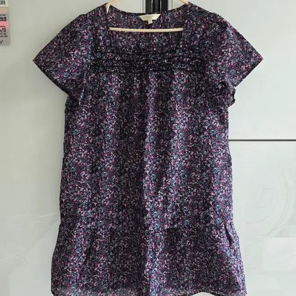[BUNJANG] Floral Blouse Purple / 플라워 블라우스 55~66 퍼플 구매4만