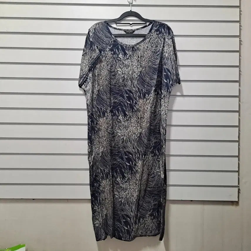 [BUNJANG] Navy Rayon Long Dress Size 77 / 네이비 시원한 인견(레이온) 새것수준 롱원피스 77 옷장꾸미기