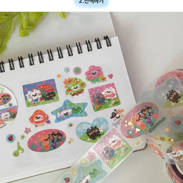 [BUNJANG] SosoRoutine Walking Kiss Cut Sticker (2 Meters Available) / 소소로운 산책하기 키스컷