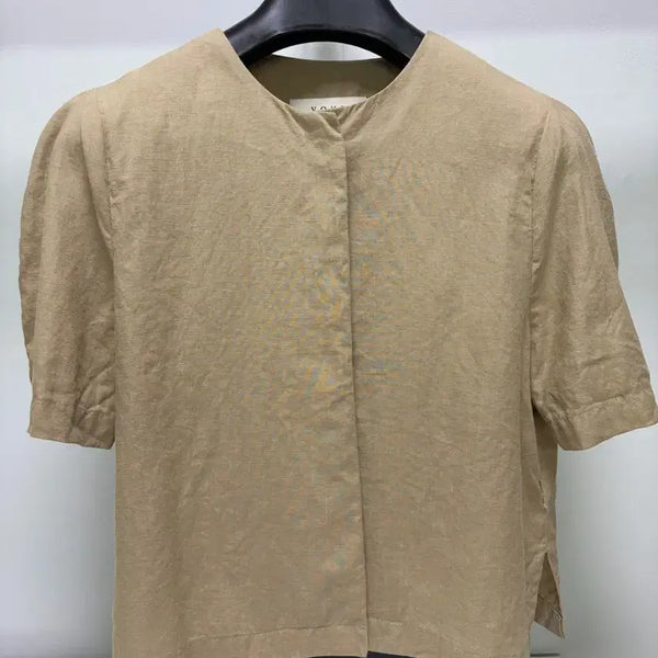 [BUNJANG] Your Linen Short-Sleeve Blouse / 린넨 반팔 블라우스